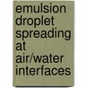 Emulsion droplet spreading at air/water interfaces door N.E. Hotrum
