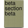Beta section beta door J.P.W. Letschert