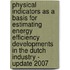 Physical indicators as a basis for estimating energy efficiency developments in the Dutch industry - update 2007