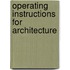 Operating instructions for architecture