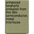 Enhanced terahertz emission from thin film semiconductor, metal interfaces