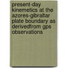 Present-day Kinemetics At The Azores-gibraltar Plate Boundary As Derivedfrom Gps Observations door R.M. da Silva Fernandes