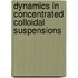 Dynamics in concentrated colloidal suspensions