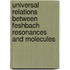 Universal relations between Feshbach resonances and molecules