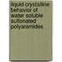 Liquid crystalline behavior of water soluble sulfonated Polyaramides