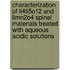 Characterization of Li4Ti5O12 and LiMn2O4 spinel materials treated with aqueous acidic solutions