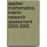 Applied mathematics, Interim research assessment 2003-2005 door W.H.G. Nijhuis