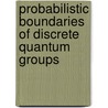 Probabilistic boundaries of discrete quantum groups by N. Vander Vennet