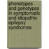 Phenotypes and Genotypes in Symptomatic and Idiopathic Epilepsy Syndromes