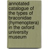 Annotated catalogue of the types of Braconidae (Hymenoptera) in the Oxford University Museum door C. van Achterberg