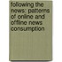Following the news: patterns of online and offline news consumption