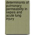 Determinants of pulmonary permeability in sepsis and acute lung injury