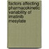 Factors Affecting Pharmacokinetic Variability of Imatinib Mesylate