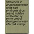 Differences in virulence between white spot syndrome virus (wssv) isolates and testing of some control strategies in wssv infected shrimp