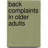 Back complaints in older adults door Jantine Scheele