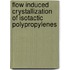 Flow induced crystallization of isotactic polypropylenes