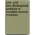 One- and two-dimensional analysis of complex anionic mixtures