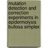 Mutation detection and correction experiments in epidermolysis bullosa simplex