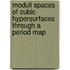 Moduli spaces of cubic hypersurfaces through a period map