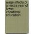 Wage effects of an extra year of lower vocational educatioin