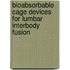 Bioabsorbable cage devices for lumbar interbody fusion