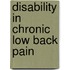 Disability in chronic low back pain