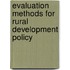 Evaluation methods for rural development policy