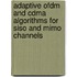 Adaptive Ofdm And Cdma Algorithms For Siso And Mimo Channels