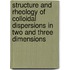 Structure and rheology of colloidal dispersions in two and three dimensions