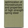 Optimization of microstructure and properties of high strength spring steel door S. Choi