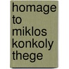 Homage to Miklos Konkoly Thege door C. Sterken