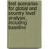 Test Scenarios for Global and Country Level Analysis, including baseline