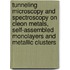 Tunneling microscopy and spectroscopy on cleon metals, self-assembled monolayers and metallic clusters