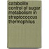 Catabolite control of sugar metabolism in streptococcus thermophilus
