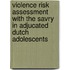 Violence Risk Assessment With The Savry In Adjucated Dutch Adolescents