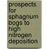 Prospects for sphagnum bogs to high nitrogen deposition