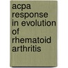 Acpa response in evolution of rhematoid arthritis by Parawee Suwannalai