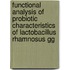 Functional analysis of probiotic characteristics of lactobacillus rhamnosus gg