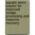 Aquatic worm reactor for improved sludge processing and resource recovery