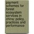 Payment schemes for forest ecosystem services in China: policy, practices and performance