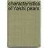 Characteristics of nashi pears