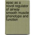 Epac as a novel regulator of airway smooth muscle phenotype and function