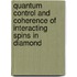 Quantum control and coherence of interacting spins in diamond