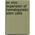 Ex vivo expansion of hematopoietic stem cells