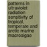 Patterns in ultraviolet radiation sensitivity of tropical, temperate and Arctic marine macroalgae