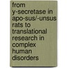 From Y-secretase In Apo-sus/-unsus Rats To Translational Research In Complex Human Disorders door K.M.J. van Loo