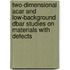 Two-dimensional Acar And Low-background Dbar Studies On Materials With Defects