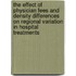 The effect of physician fees and density differences on regional variation in hospital treatments