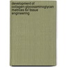 Development of collagen-glycosaminoglycan matrices for tissue engineering door J. Pieper