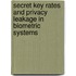 Secret key rates and privacy leakage in biometric systems